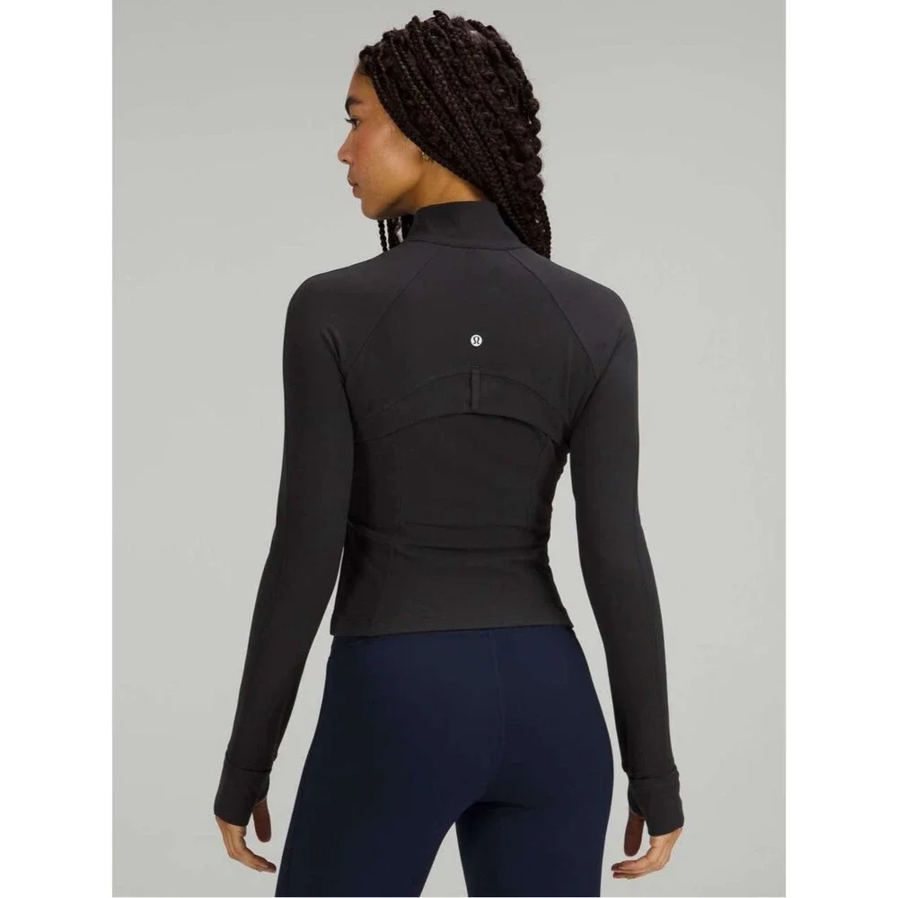 Lululemon Black Nulu Cropped Define Jacket Size 6 Gym Workout Activewear Chic